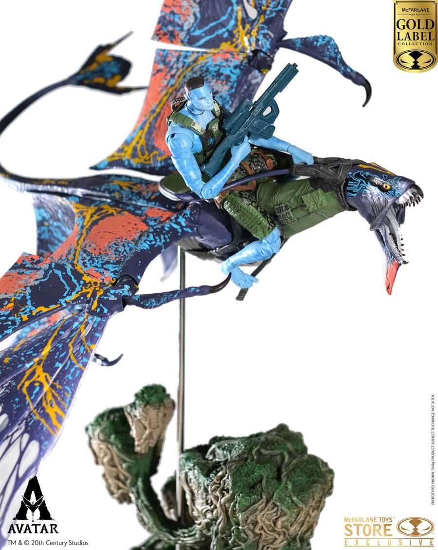 recom quaritch e rda banshee avatar the way of water deluxe 2-pack gold label 7 figure