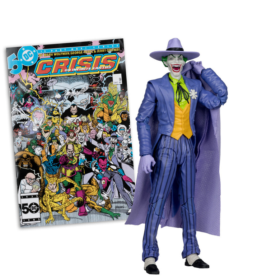 pacchetto perforatore di pagine superman ora zerojoker crisi sulle terre infinite con fumetti 2 figure da 7 pollici