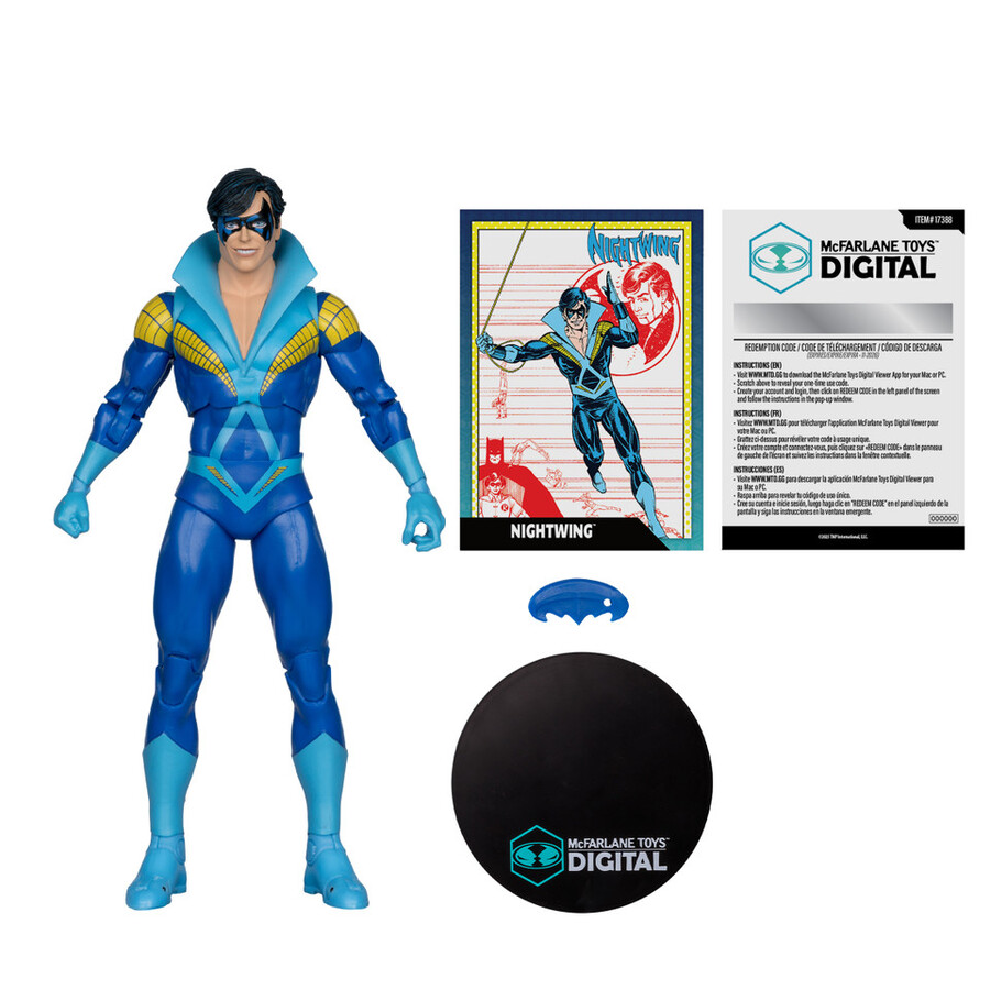 nightwing teen titans figura da 7 con mcfarlane toys oggetto da collezione digitale