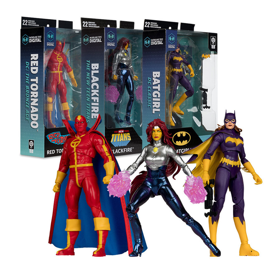 blackfire the new teen titansred tornado dc the bronze agebatgirl dc classic bundle 3 personaggi da 7 con mcfarlane toys digital collectibles