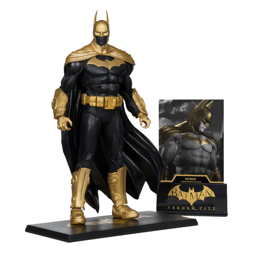 batman arkham city knightmare edition gold label 7 figure esclusiva
