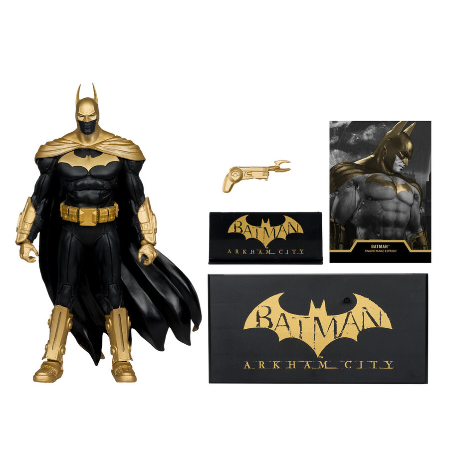 batman arkham city knightmare edition gold label 7 figure esclusiva