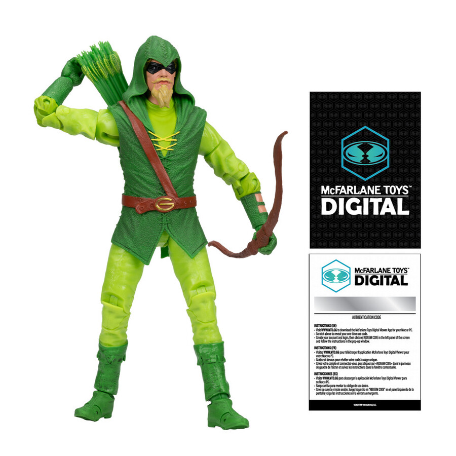 the atom dc the silver agegreen arrow longbow huntersuperman our worlds at war personaggi da 7 con mcfarlane toys digital collectibles wave 2 phygital bundle 3