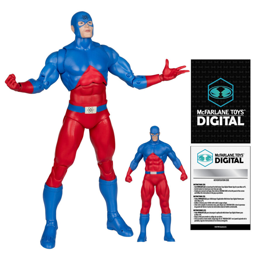 the atom dc the silver agegreen arrow longbow huntersuperman our worlds at war personaggi da 7 con mcfarlane toys digital collectibles wave 2 phygital bundle 3