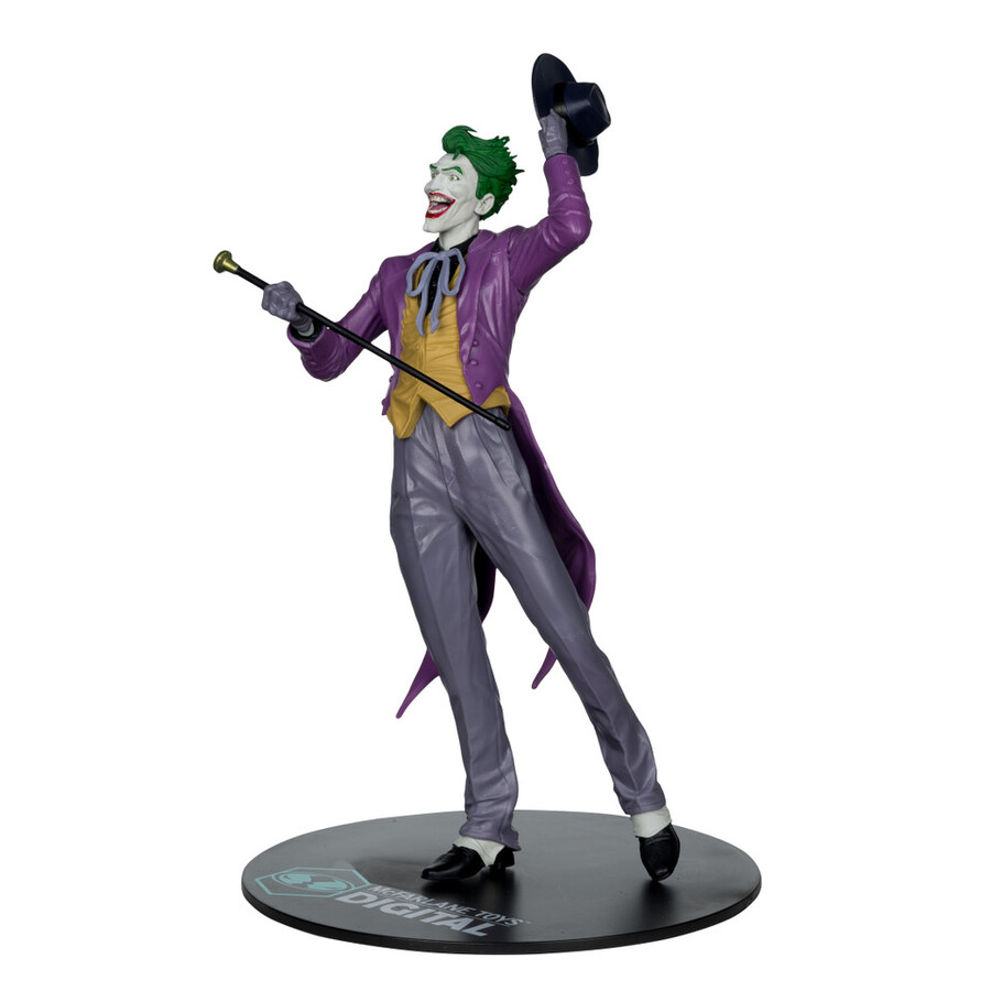 the joker di jason fabok the three jokers autograph edition statua in pvc in scala 16 con mcfarlane toys oggetto da collezione digitale