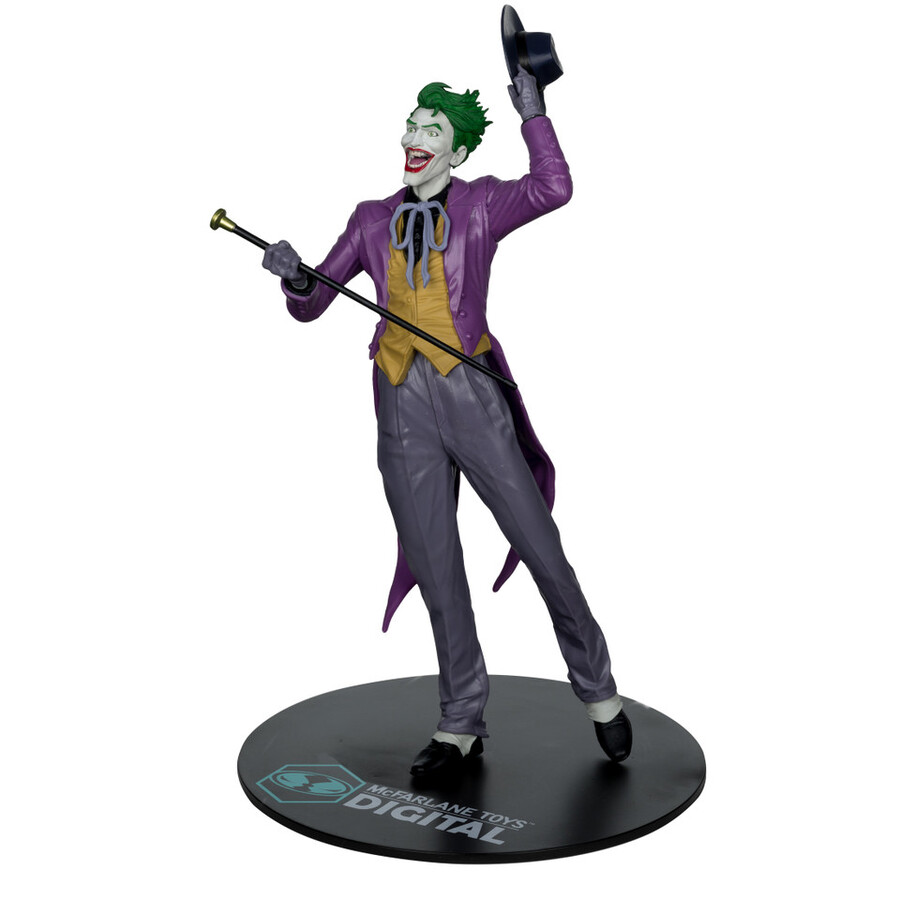 statua in pvc in scala 16 del joker di jason fabok i tre joker con mcfarlane toys oggetto da collezione digitale
