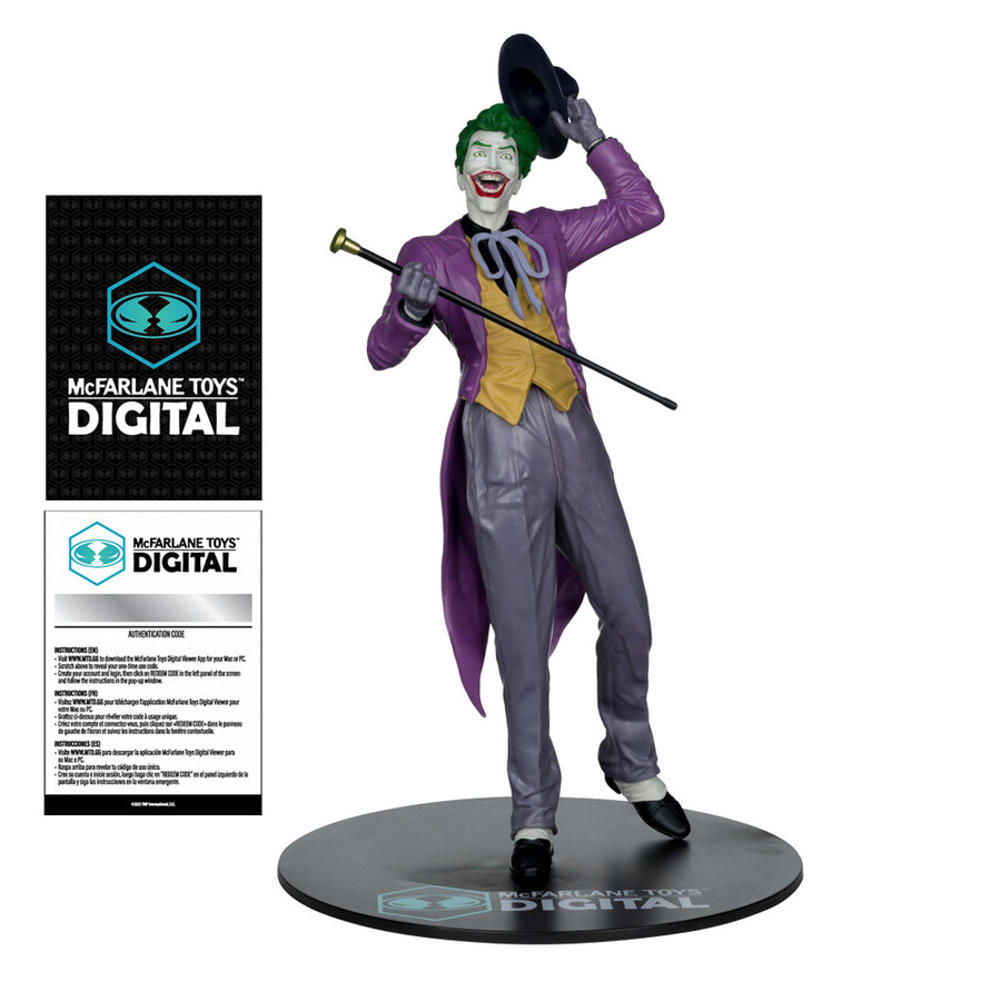 statua in pvc in scala 16 del joker di jason fabok i tre joker con mcfarlane toys oggetto da collezione digitale