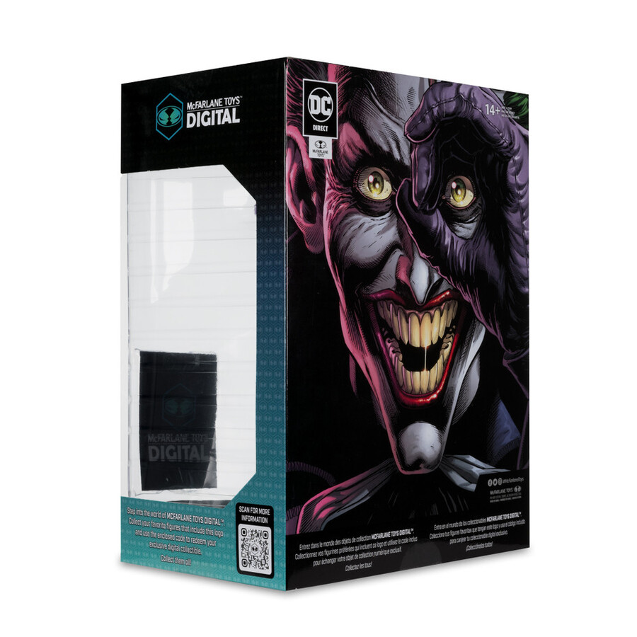 statua in pvc in scala 16 del joker di jason fabok i tre joker con mcfarlane toys oggetto da collezione digitale