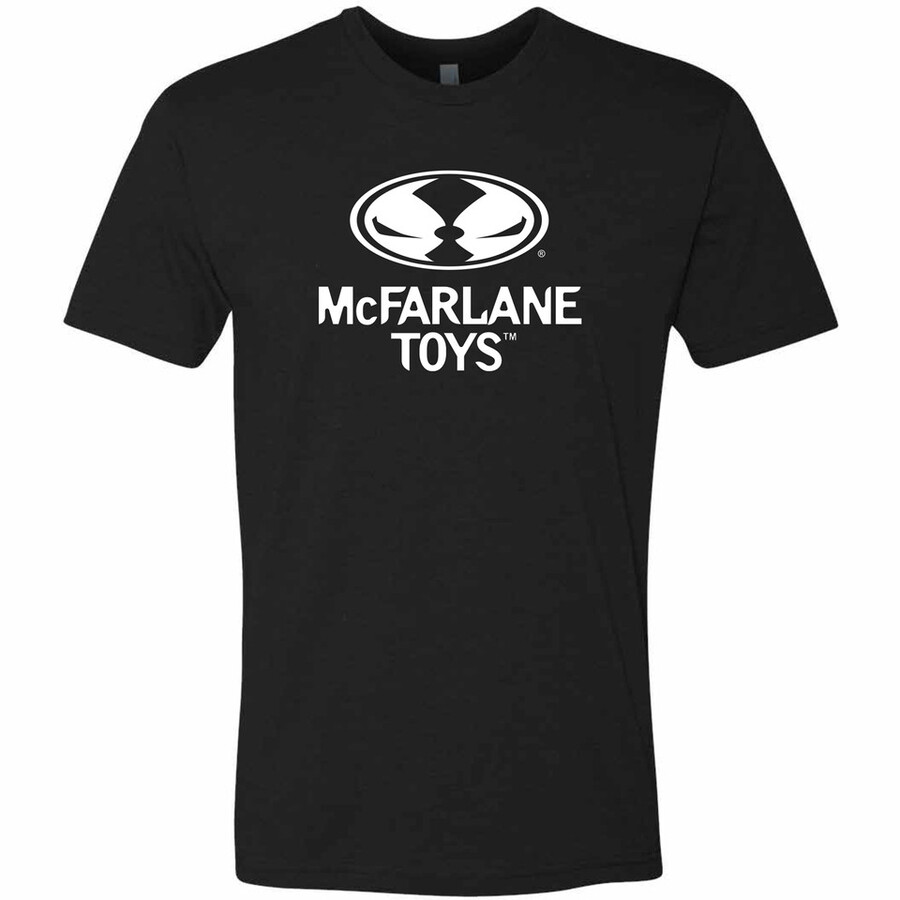maglietta esclusiva in bianco e nero con logo mcfarlane toys