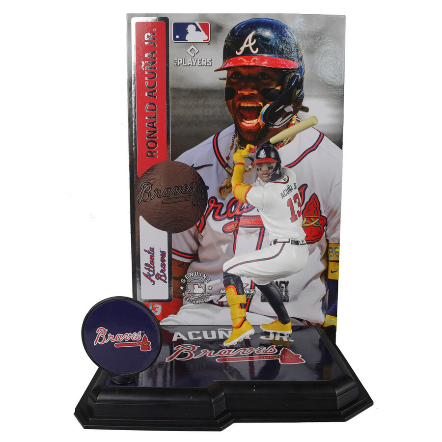 ronald acuna jr. atlanta braves mlb bundle 2 regular e platinum chase 7 figures mcfarlanes sportspicks
