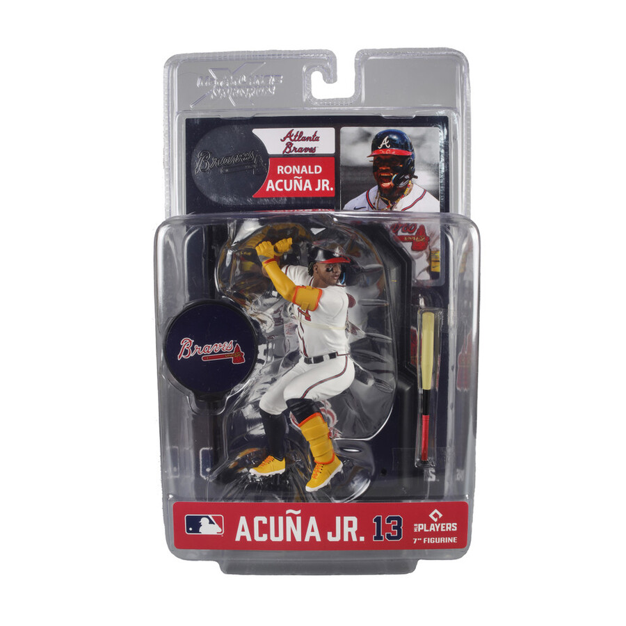 ronald acuna jr. atlanta braves mlb bundle 2 regular e platinum chase 7 figures mcfarlanes sportspicks