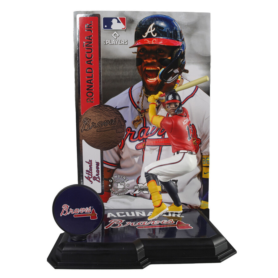 ronald acuna jr. atlanta braves mlb bundle 2 regular e platinum chase 7 figures mcfarlanes sportspicks