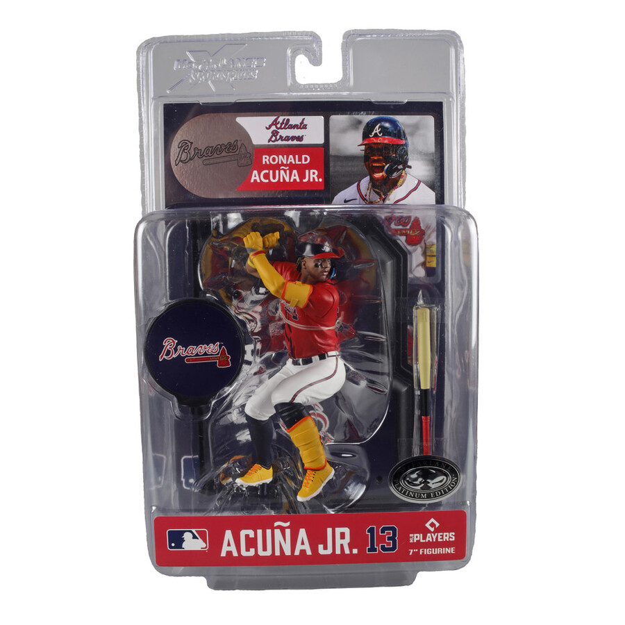 ronald acuna jr. atlanta braves mlb bundle 2 regular e platinum chase 7 figures mcfarlanes sportspicks