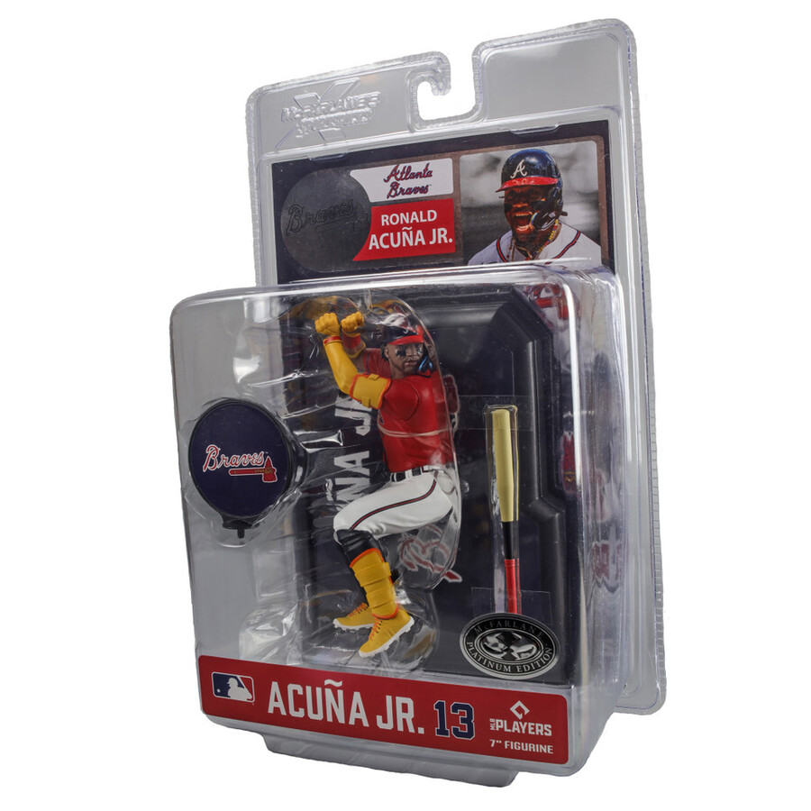 ronald acuna jr. atlanta braves mlb bundle 2 regular e platinum chase 7 figures mcfarlanes sportspicks