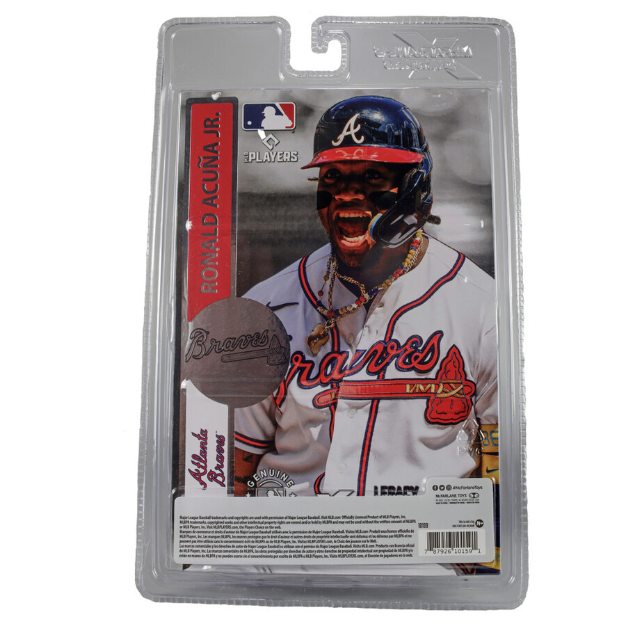 ronald acuna jr. atlanta braves mlb bundle 2 regular e platinum chase 7 figures mcfarlanes sportspicks