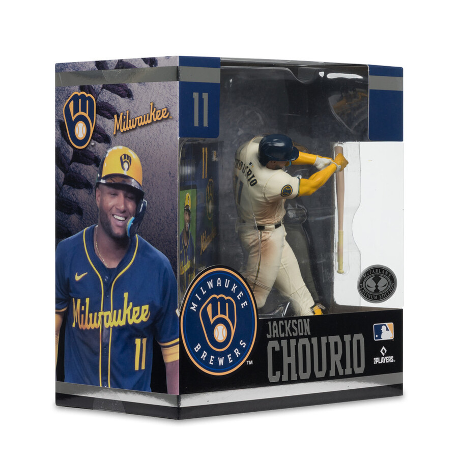 jackson chourio milwaukee brewers mlb bundle 2 regular e platinum chase 7 figures mcfarlanes sportspicks