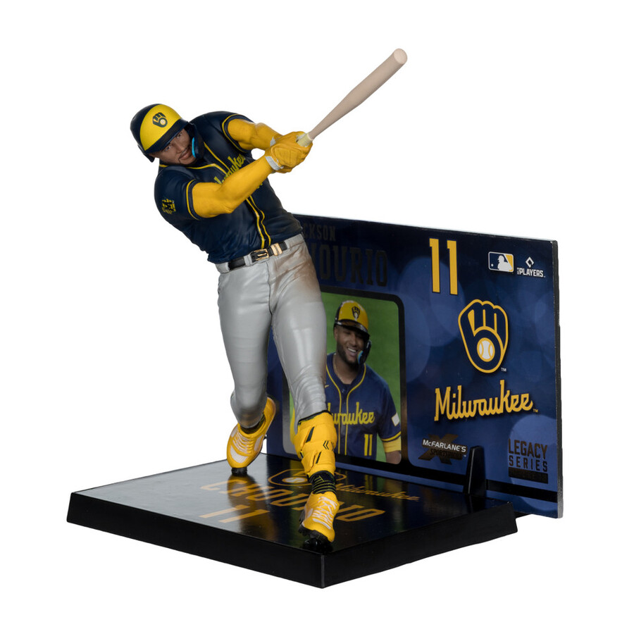 jackson chourio milwaukee brewers mlb bundle 2 regular e platinum chase 7 figures mcfarlanes sportspicks