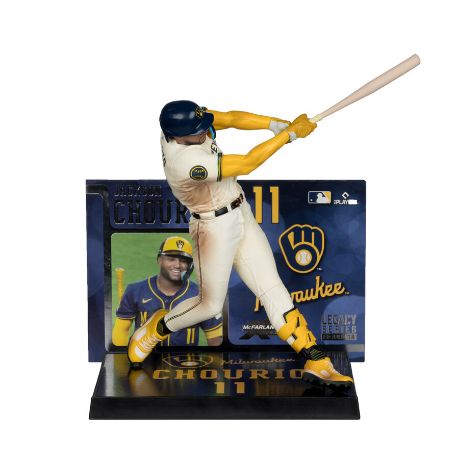 jackson chourio milwaukee brewers mlb bundle 2 regular e platinum chase 7 figures mcfarlanes sportspicks