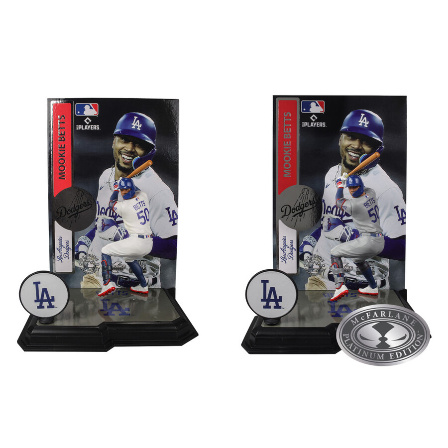 mookie betts los angeles dodgers mlb bundle 2 regular e platinum chase 7 figures mcfarlanes sportspicks