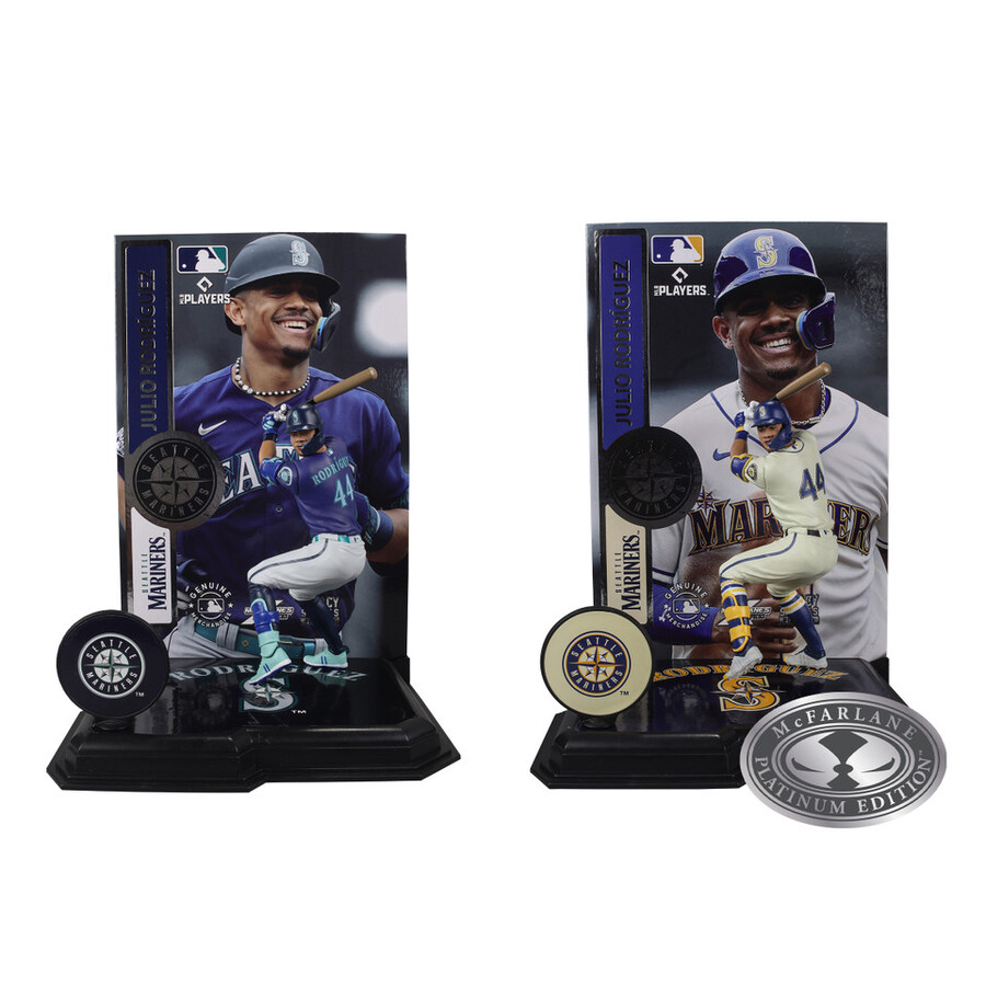 julio rodriguez seattle mariners mlb bundle 2 regular e platinum chase 7 figures mcfarlanes sportspicks