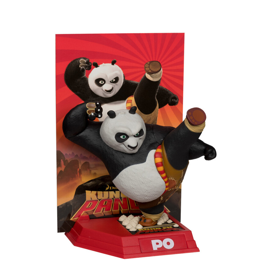 po movie maniacs kung fu panda 6 figura in posa con mcfarlane toys digital collectible