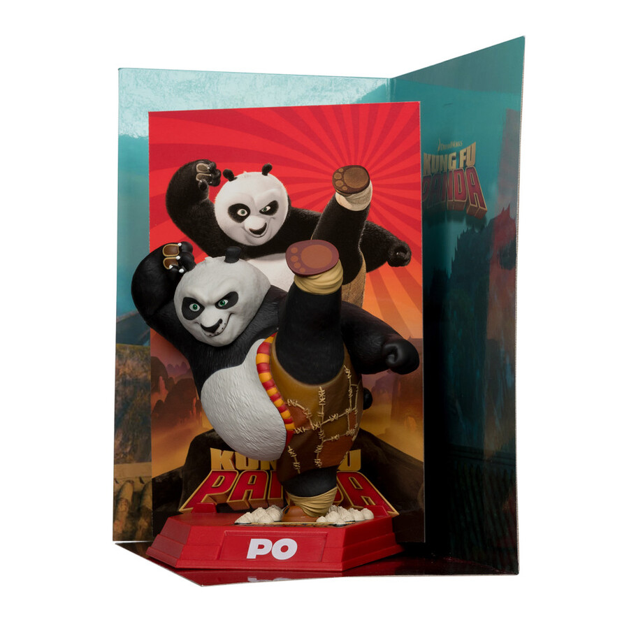 po movie maniacs kung fu panda 6 figura in posa con mcfarlane toys digital collectible