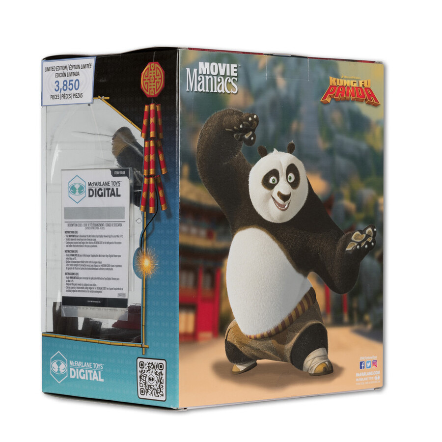 po movie maniacs kung fu panda 6 figura in posa con mcfarlane toys digital collectible