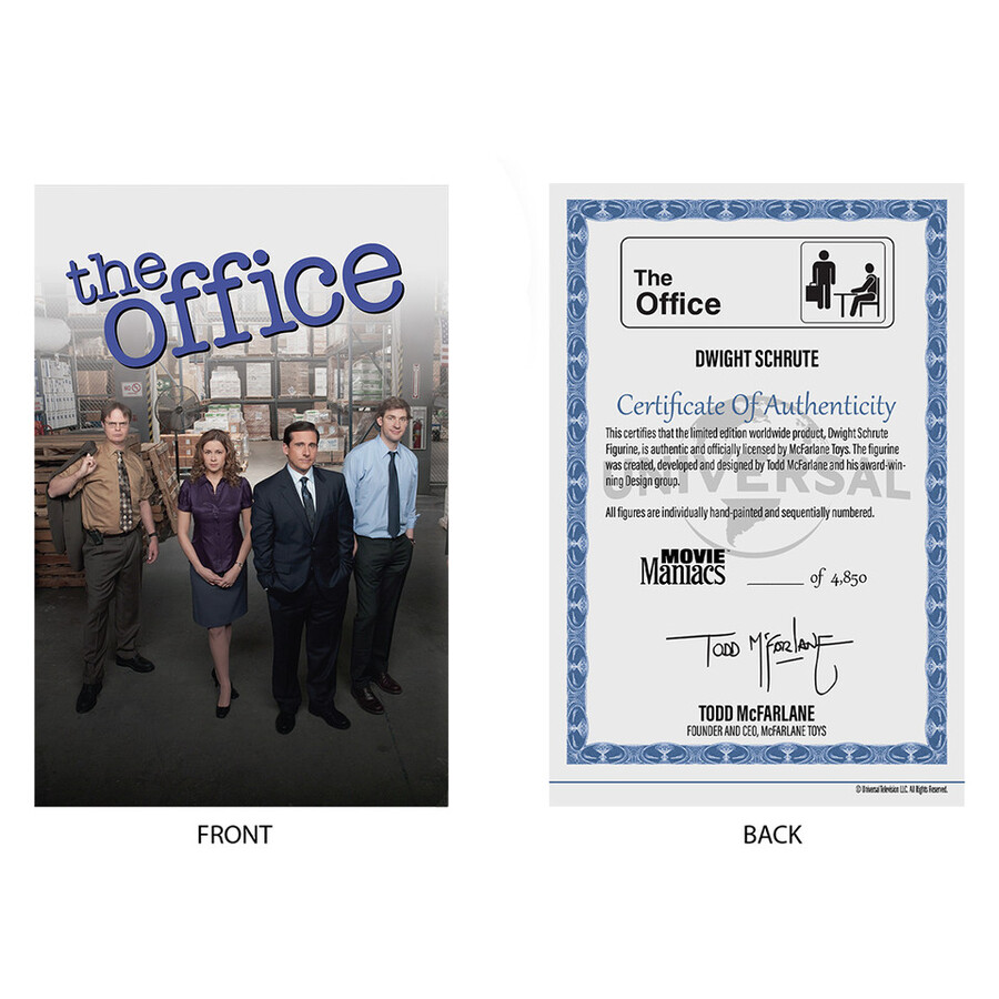 dwight schrute movie maniacs the office figura in posa da 6 pollici