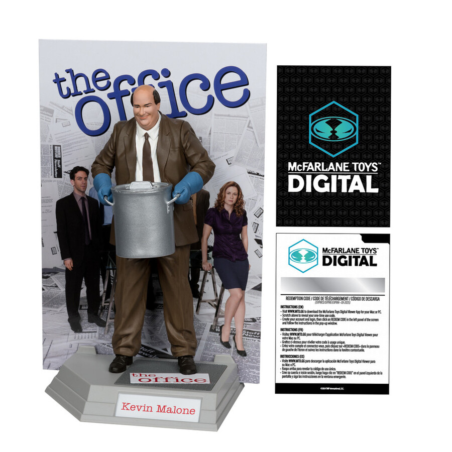 kevin malone movie maniacs the office 6 figura in posa con mcfarlane toys digital collectible