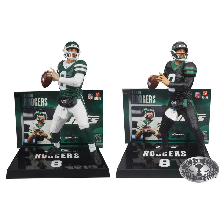 aaron rodgers new york jets nfl bundle 2 regular e platinum chase 7 figures mcfarlanes sportspicks