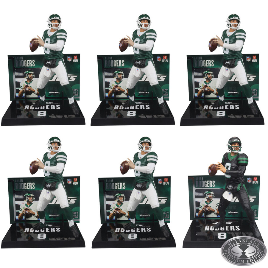 aaron rodgers new york jets nfl confezione sigillata in fabbrica 6 con chase