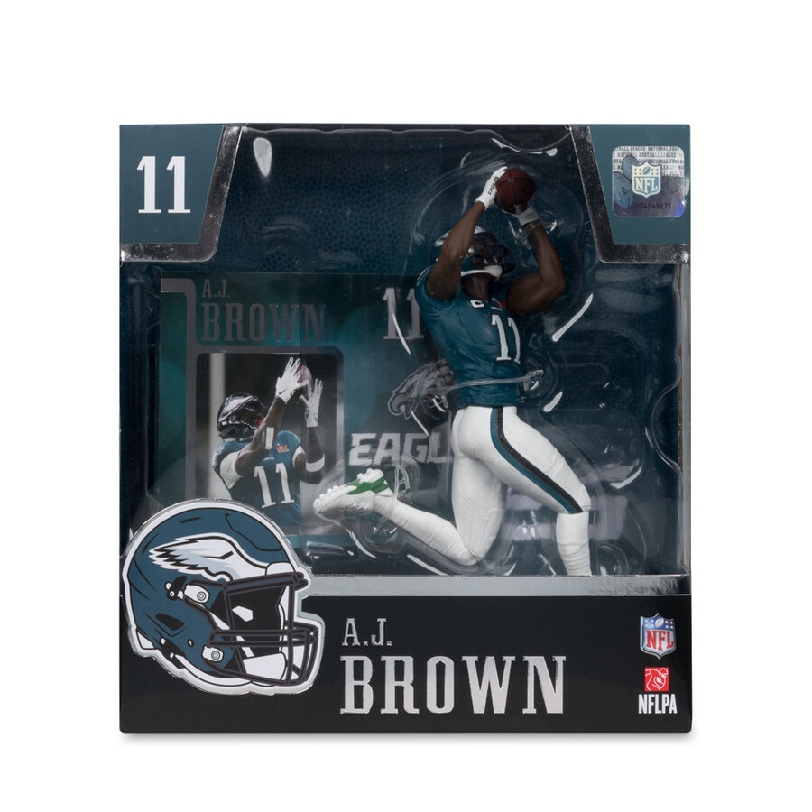 aj brown super bowl edition philadelphia eagles nfl confezione sigillata in fabbrica 6