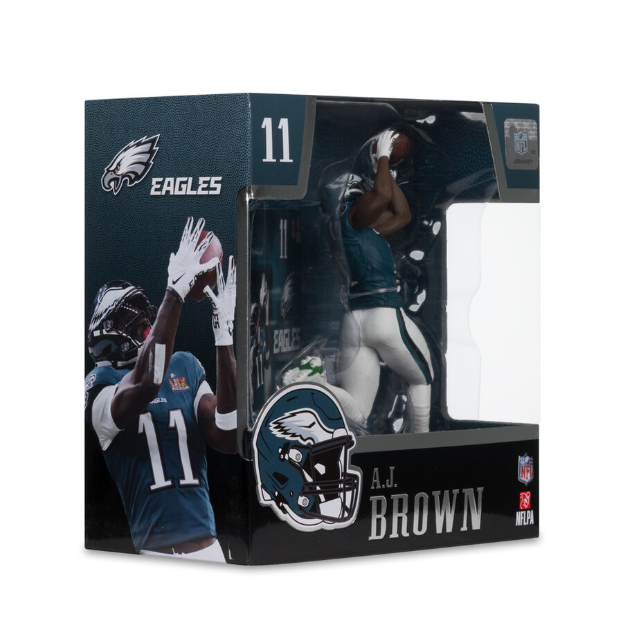 aj brown super bowl edition philadelphia eagles nfl confezione sigillata in fabbrica 6