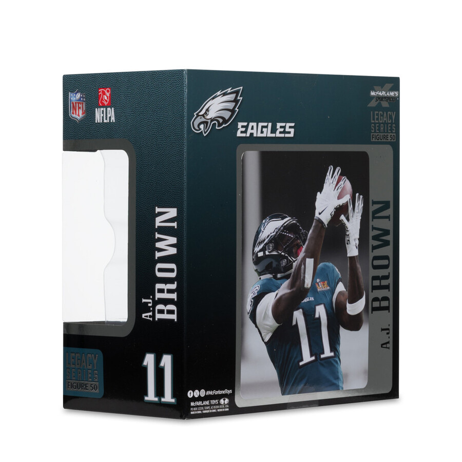 aj brown super bowl edition philadelphia eagles nfl confezione sigillata in fabbrica 6