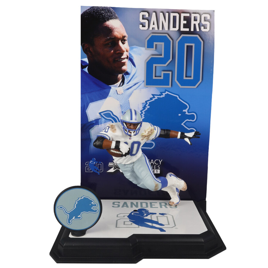 barry sanders detroit lions pacchetto con etichette dorate 3 personaggi nfl da 7 pollici