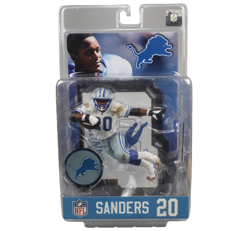 barry sanders detroit lions pacchetto con etichette dorate 3 personaggi nfl da 7 pollici