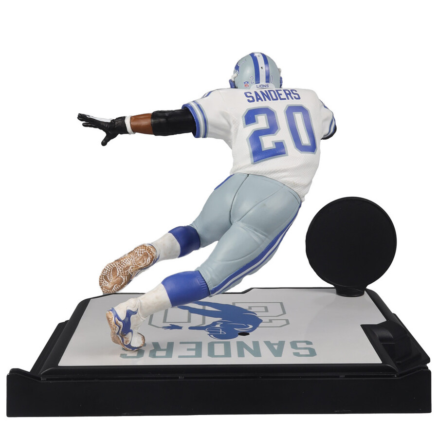 barry sanders con maglia bianca detroit lions nfl 7 figure mcfarlanes sportspicks
