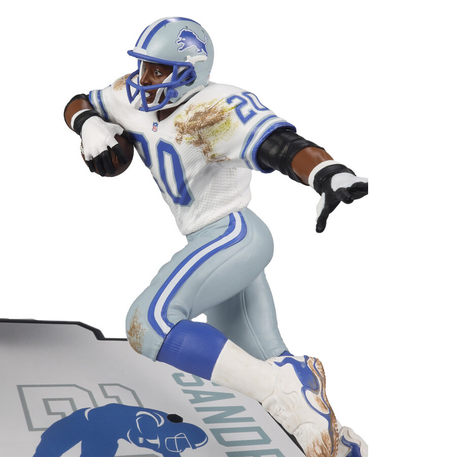 barry sanders con maglia bianca detroit lions nfl 7 figure mcfarlanes sportspicks