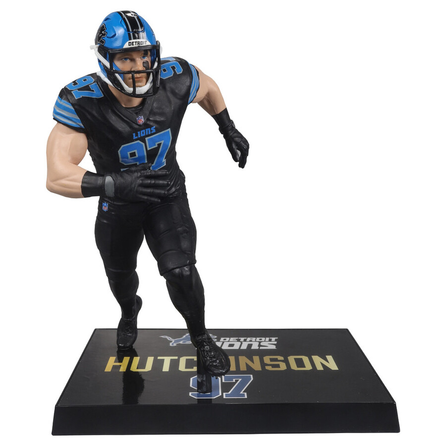 aidan hutchinson con maglia alternativa detroit lions gold label nfl 7 figure mcfarlanes sportspicks
