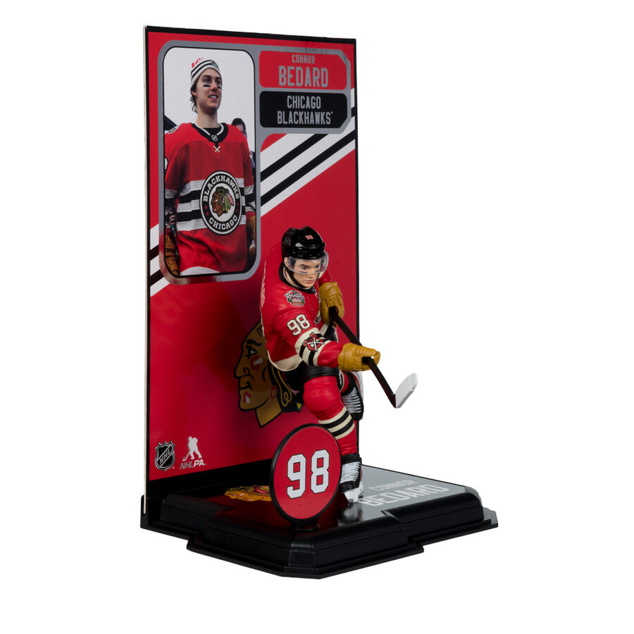 connor bedard chicago blackhawks con la maglia invernale classica della nhl confezione sigillata in fabbrica