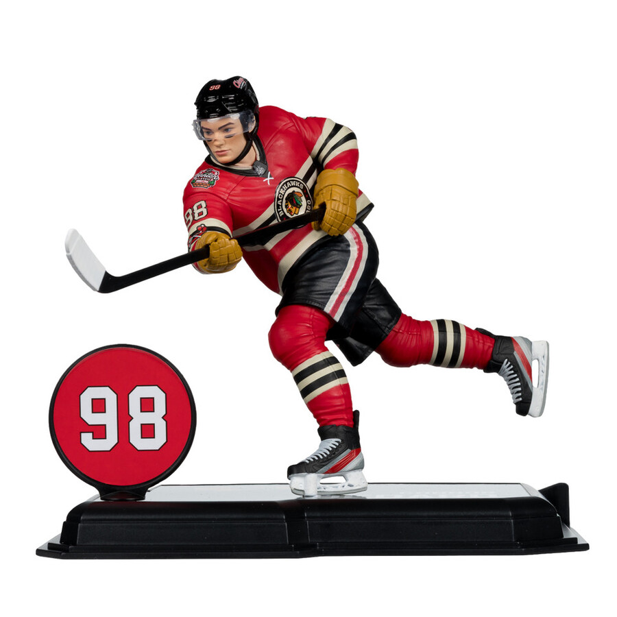connor bedard chicago blackhawks con la maglia invernale classica della nhl confezione sigillata in fabbrica