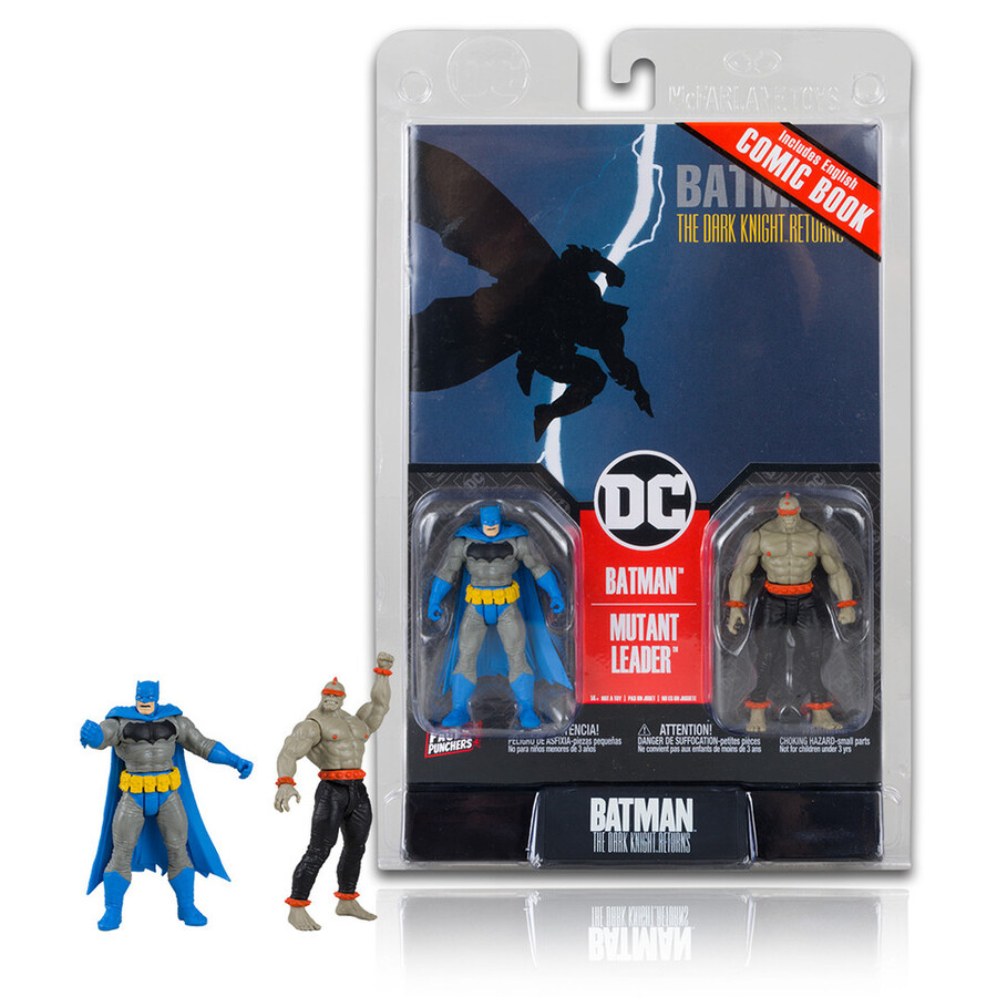 batman e mutant leader con fumetto perforatori 3 confezione da 2