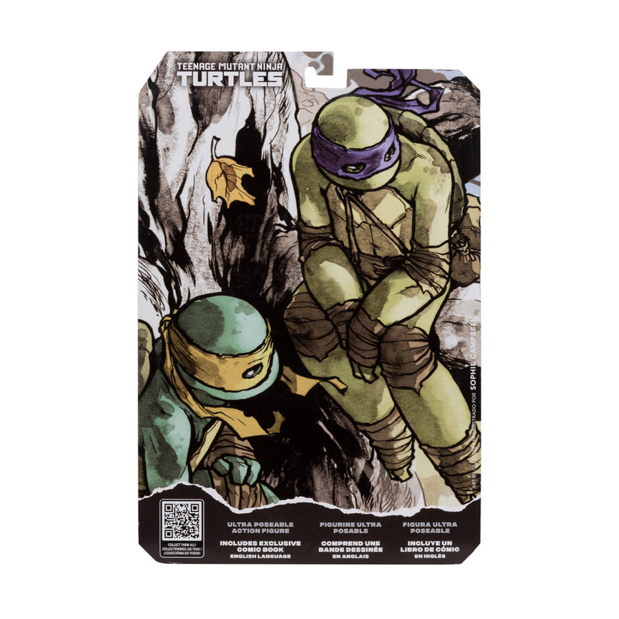 donatello page punchers teenage mutant ninja turtles figura da 5 con fumetto