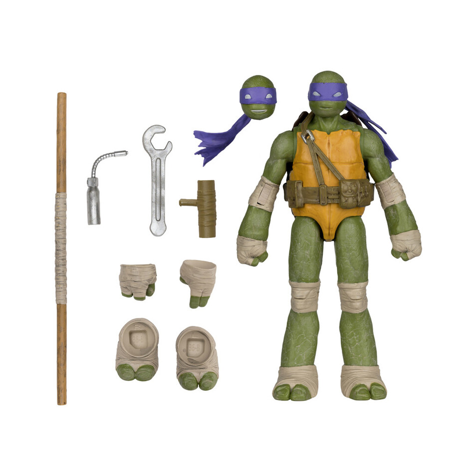 donatello page punchers teenage mutant ninja turtles figura da 5 con fumetto