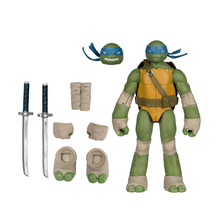 leonardo page punchers teenage mutant ninja turtles figura da 5 con fumetto