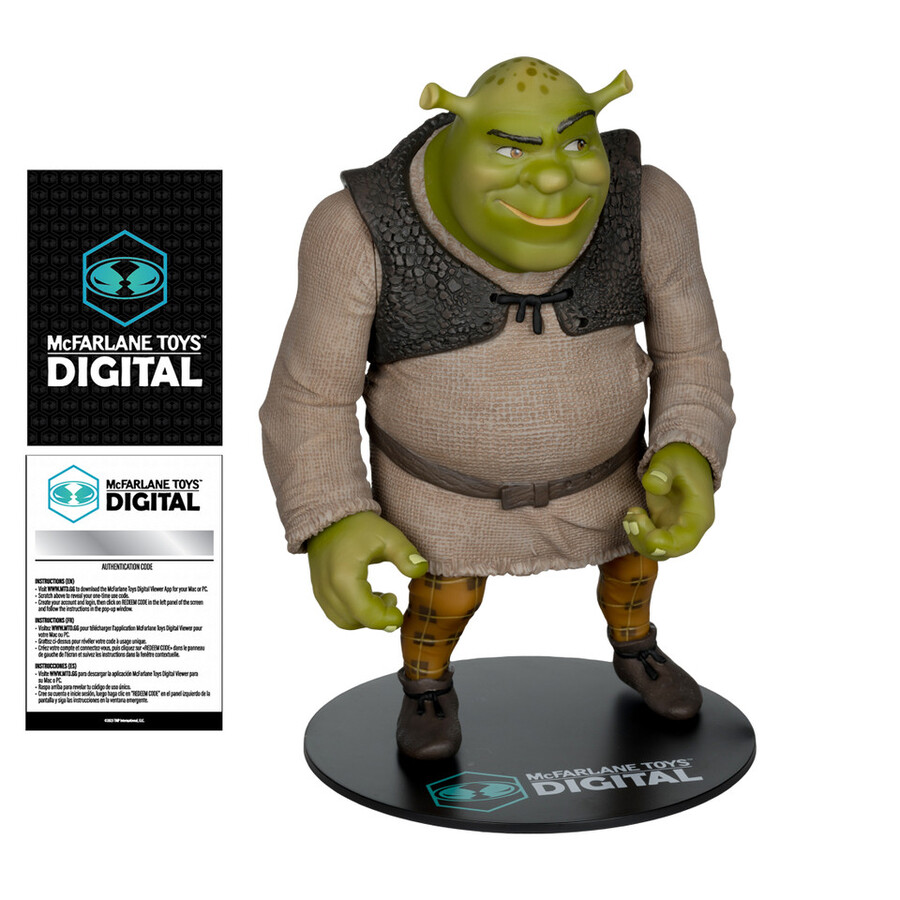 shrek movie maniacs shrek figura in posa da 12 con etichetta gold esclusiva mcfarlane toys store da collezione digitale