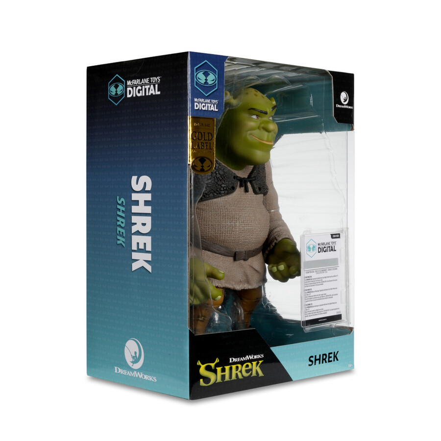 shrek movie maniacs shrek figura in posa da 12 con etichetta gold esclusiva mcfarlane toys store da collezione digitale