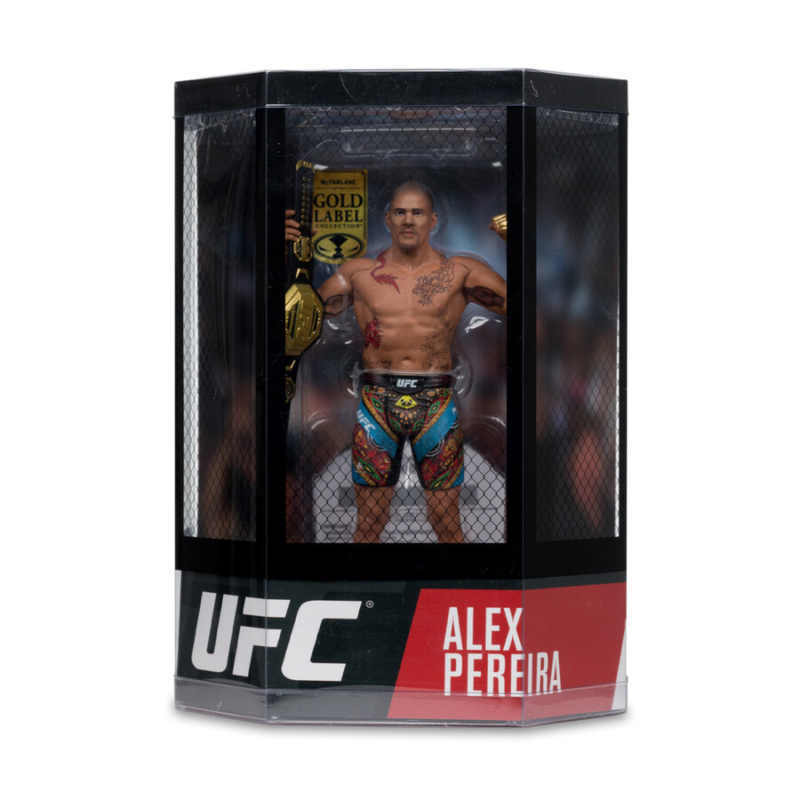 alex pereira ufc 7 gold label factory sealed case 6 con oggetti da collezione digitali esclusivi