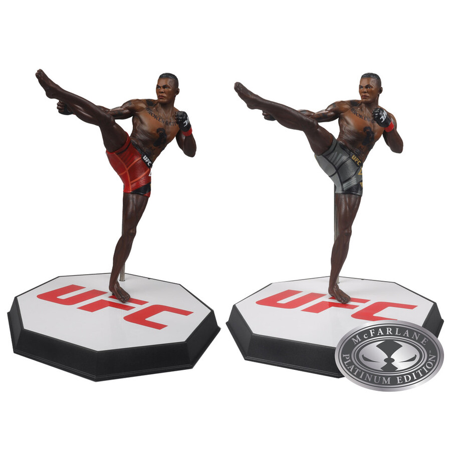 pacchetto israel adesanya ufc 2 regular e platinum chase 7 figures mcfarlanes sportspicks