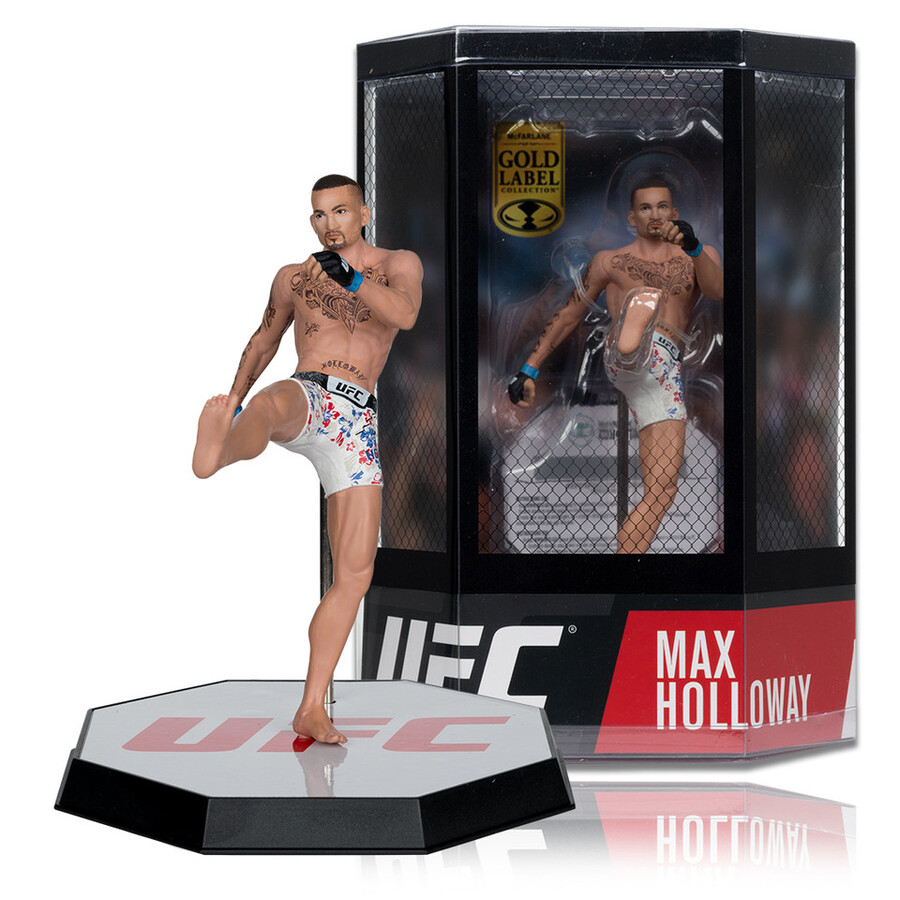 max holloway ufc 7 gold label factory sealed case 6 con oggetti da collezione digitali esclusivi
